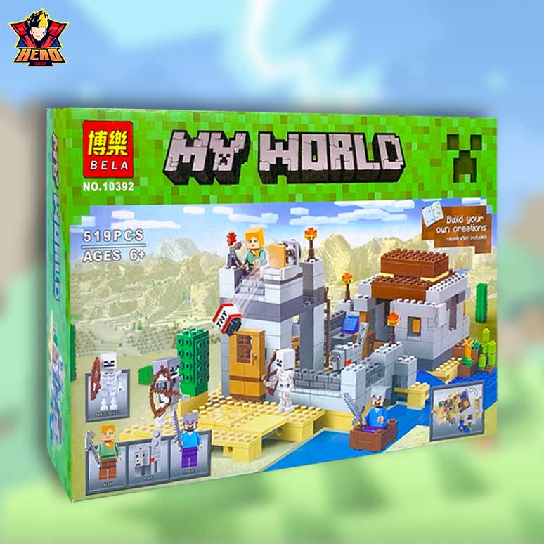 Lego Minecraft Đồn Sa Mạc, bộ lego lắp ráp dành cho bé,giúp phát triển trí tưởng tượng duy trì sự sáng tạo