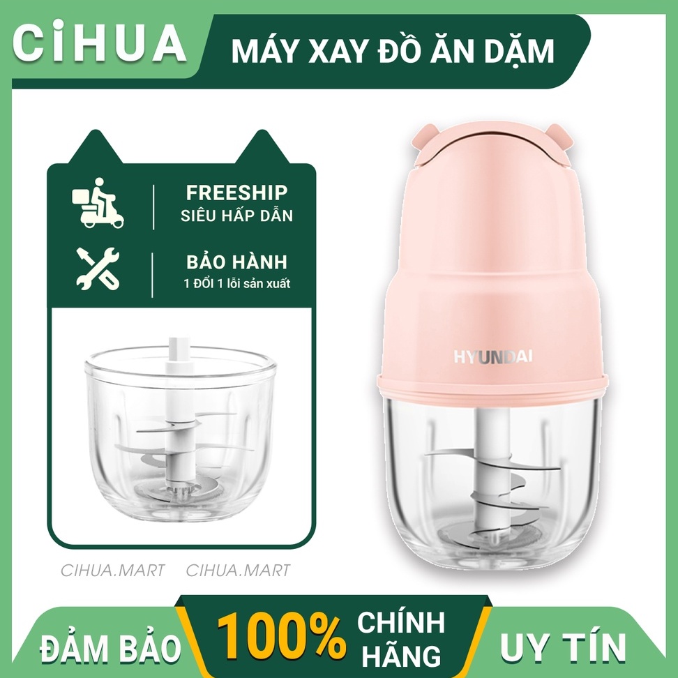 Máy xay đồ ăn dặm, xay thịt xay tỏi ớt đa năng chính hãng HYUNDAI phiên bản không dây - Cihua Mart