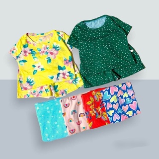 Combo 5 bộ cotton họa tiết xinh xắn cực mát cho bé trai/gái 7-20kg