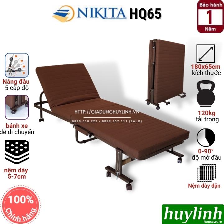 Giường gấp kiểu Hàn Nikita HQ65 - 65cm (180x65cm)