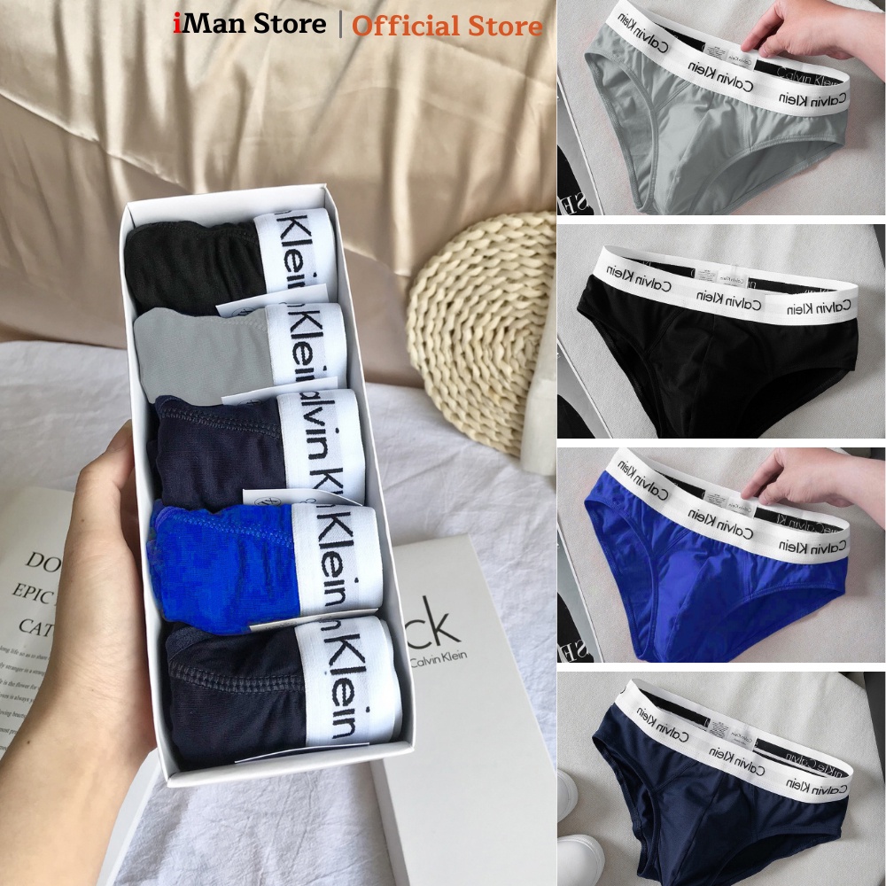 Quần Lót Nam Tam giác Thun Lạnh Cao Cấp, Quần Sịp Nam Chéo Vải Mềm Mịn, Co Dãn, Thoáng Mát iManStore