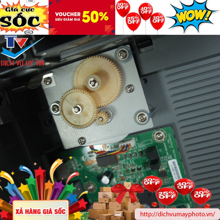 Motor cùng cụm bánh răng cơ máy scan HP G4010 G4050 hàng zin đảm bảo