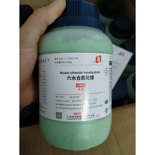 Hóa chất thí nghiệm Nickel chloride hexahydrate - NiCl2.6H2O Lọ 500g Cas: 7718-54-9 Niken(II) clorua