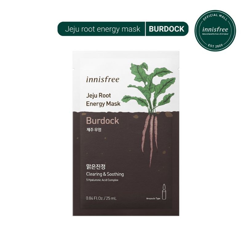 Mặt nạ giấy chăm sóc da từ rau củ innisfree Jeju Root Energy Mask 25ml | Thế Giới Skin Care