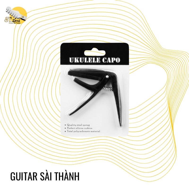 Kẹp Capo Ukulele điều chỉnh tông đàn kích thước nhỏ gọn nhẹ dễ mang đi.