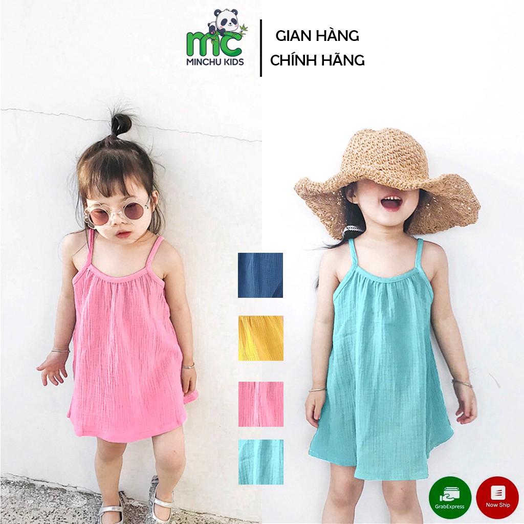 Váy Đũi Cho Bé Gái Minchu Kids - Đầm Bé Gái Hai Dây