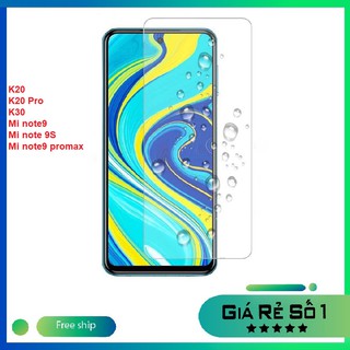 Kính cường lực trong suốt không full màn hình Xiaomi Redmi K20 K20 pro K30 Redmi note 9 Note 9S Note 9 Pro Note 9 promax
