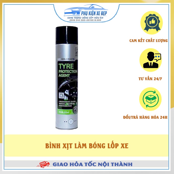 Dung Dịch Làm Bóng - Làm Mới Lốp Xe ⚡FREESHIP⚡Cho Ô Tô, Xe Máy Cao Cấp