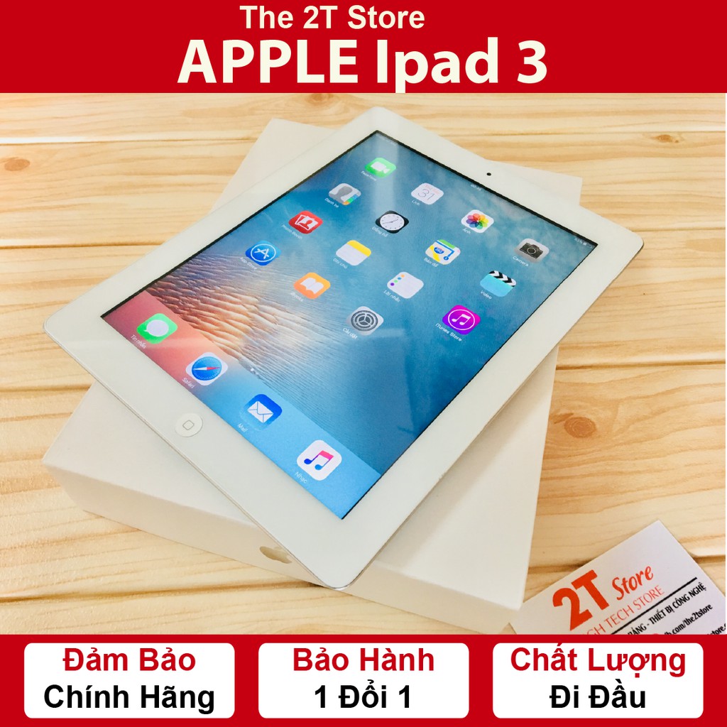 [Mã ELMTG giảm 4% đơn 2Tr] Máy tính bảng Apple Ipad 3 (Fullbox) (Wifi + 4G)