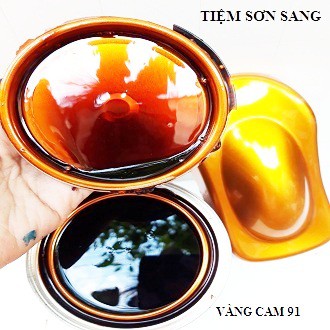Màu vàng cam candy 91 (Sơn oto xe máy) đóng chai 100gam hệ màu chuẩn, cho xe máy, ô tô đẹp sang trọng, quý phái