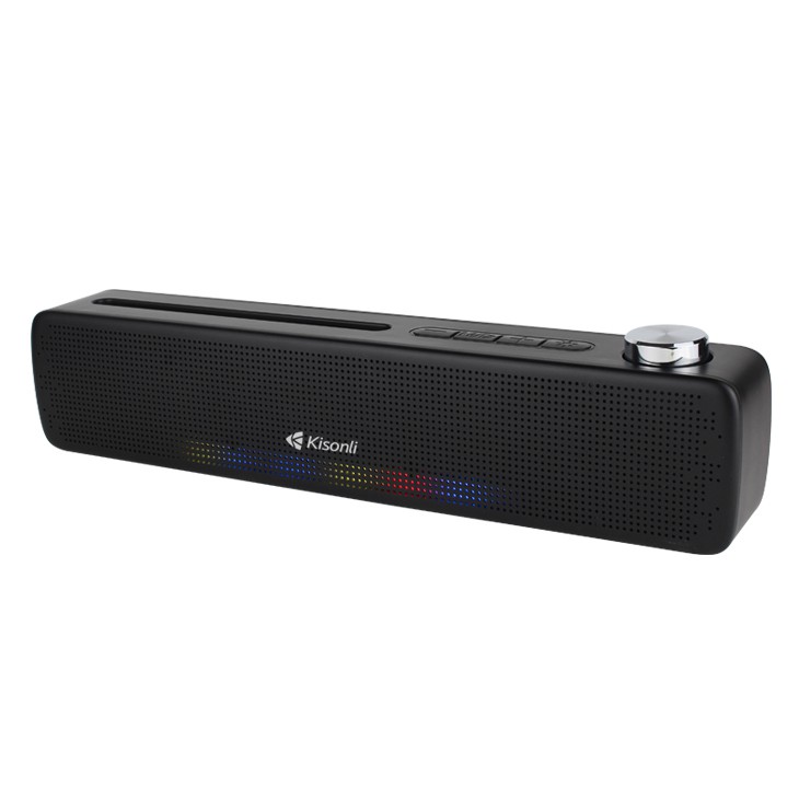Loa bluetooth Kisonli LED-905 led RGB, có giá đỡ, hỗ trợ thẻ nhớ/USB/AUX/FM  - Hãng phân phối