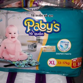 Giảm giá bộ 2 gói XL38 bỉm quần thạch thảo paby's
