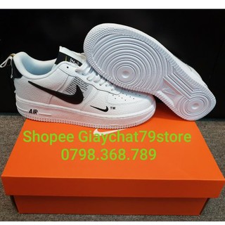 Giày Nike Air Force 1 White Black - AJ7747-100 Men/Women [Chính Hãng - Full Box ] Giaychat79store