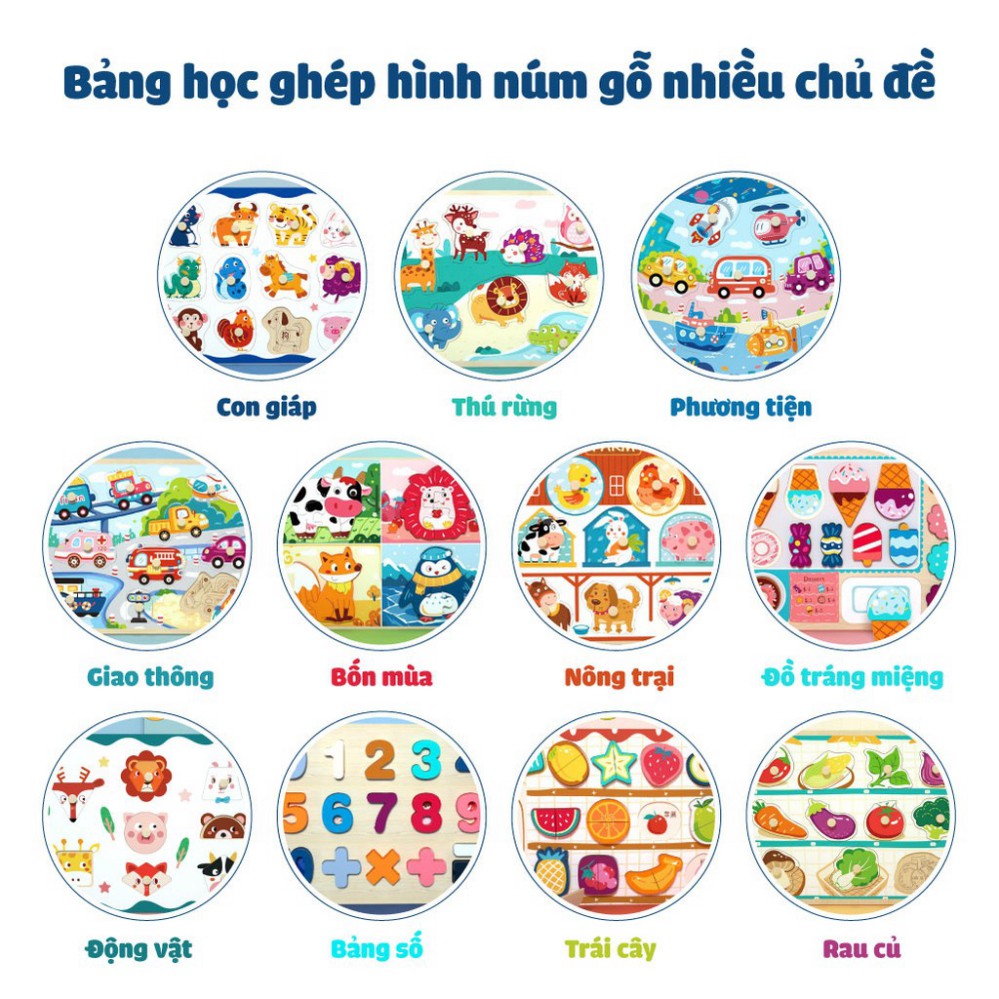 Đồ Chơi Núm Cao Cấp Nhất Xếp Hình Theo Chủ Đề