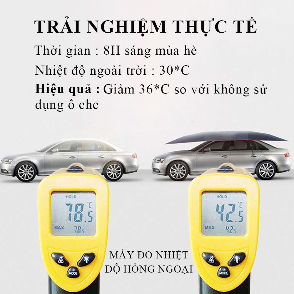 Ô che nắng ô tô thông minh, dù che mưa xe hơi, cách nhiệt, chống nóng, chống tia UV - Bảo hành 2 năm