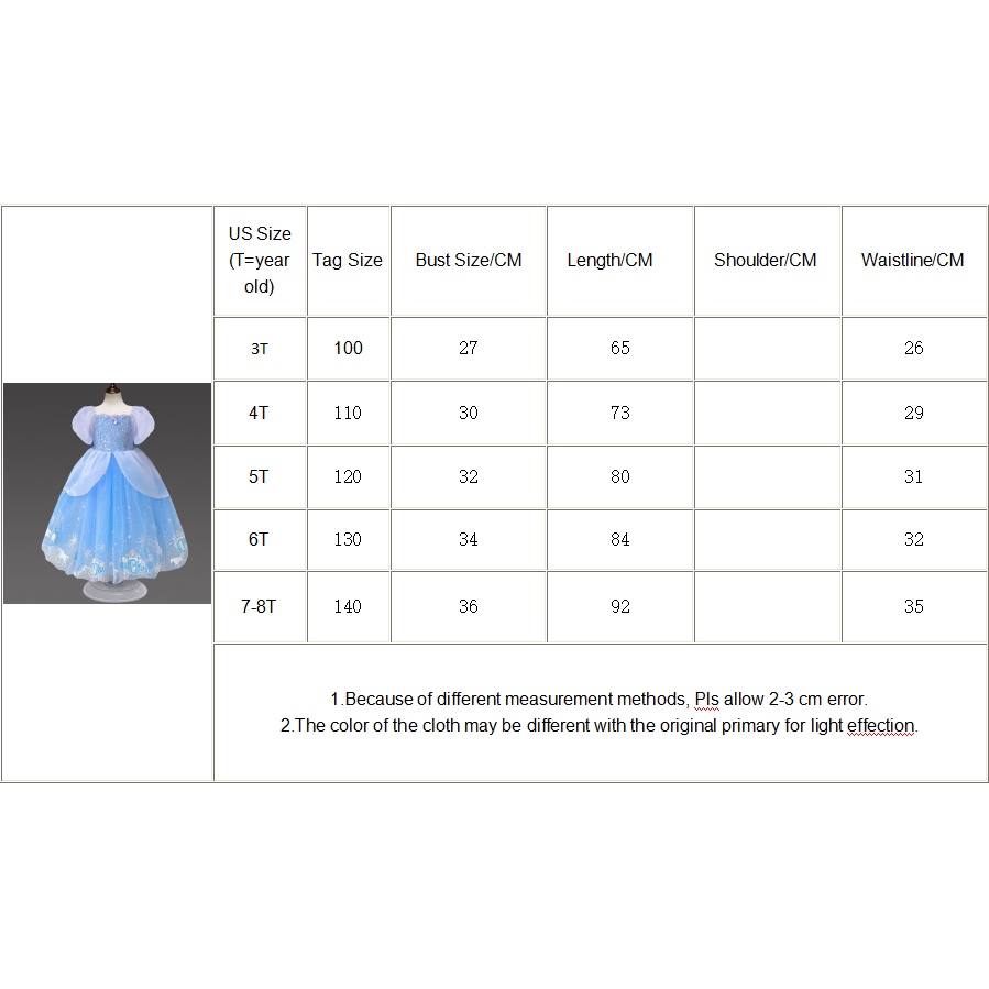 Đầm Hóa Trang Công Chúa Lọ Lem Nhân Dịp Halloween Cho Bé Gái