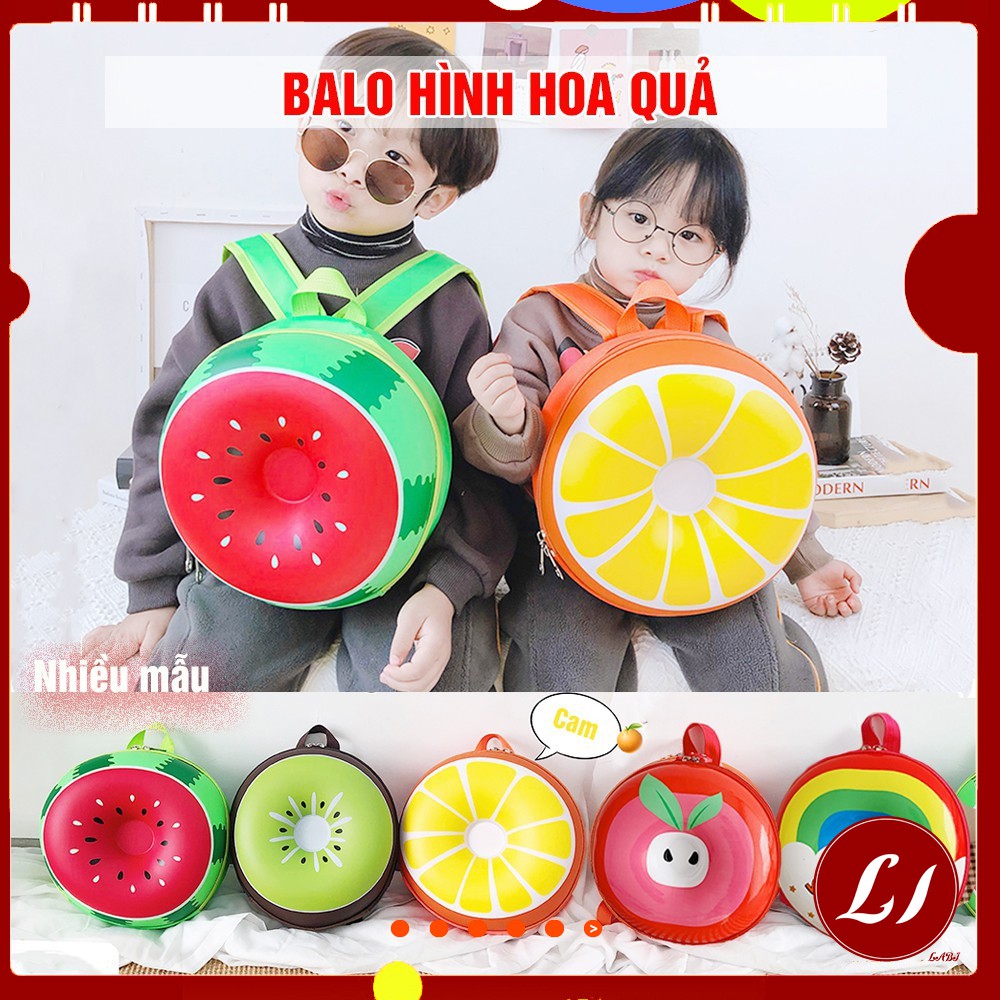 Balo trứng, balo hình HOA QUẢ chống thấm đáng yêu cho bé