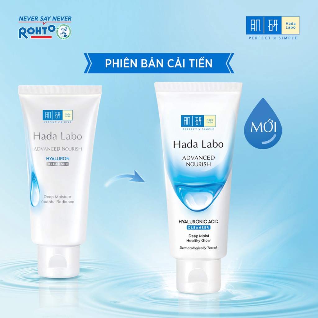 Sữa rửa mặt dưỡng ẩm HadaLabo Advanced Nourish Hyaluronic Acid Cleanser 80g - HadaLabo trắng | BigBuy360 - bigbuy360.vn