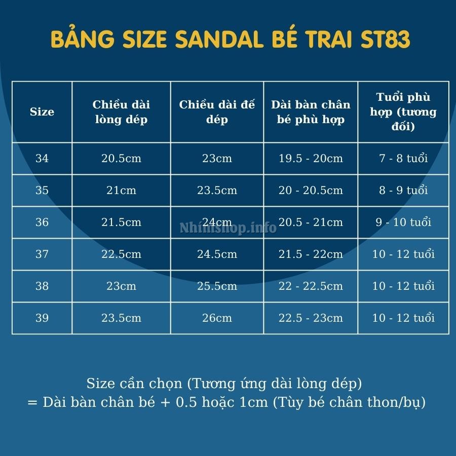 Giày sandal bé trai dép quai hậu cho trẻ em nam 7 - 12 tuổi đi học đi chơi siêu bền chính hãng KENTO ST83