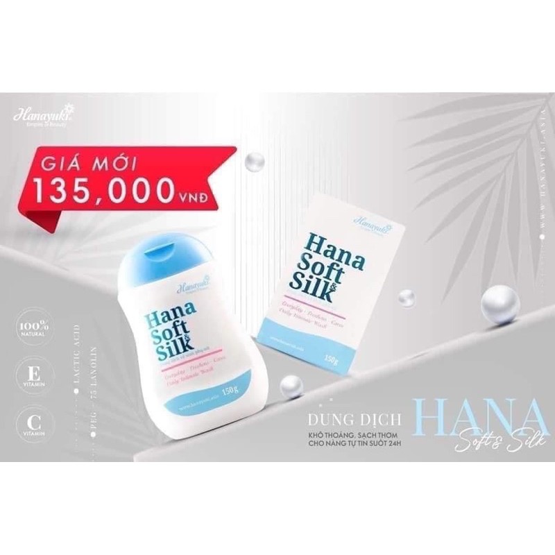 Dung Dịch Vệ Sinh Hana Soft &amp; Silk  Hanayuki (Chính Hãng)