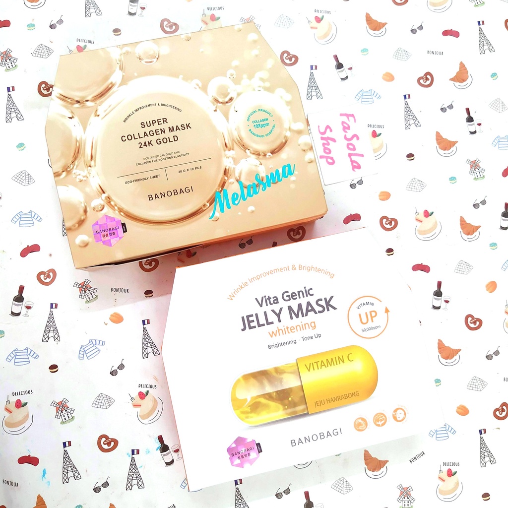 Mặt nạ BANOBAGI 30g Hàn Quốc dưỡng ẩm trắng sáng mask collagen jelly vita genic whitening moisturizing korea