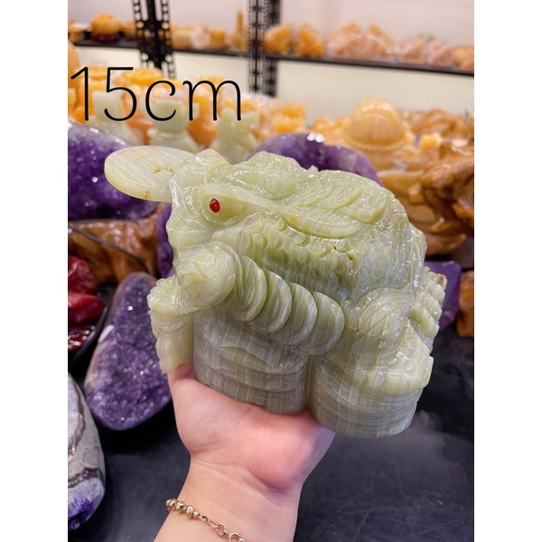 Cóc Thiềm Thừ Đá Ngọc Pakistan Xanh Phong Thuỷ