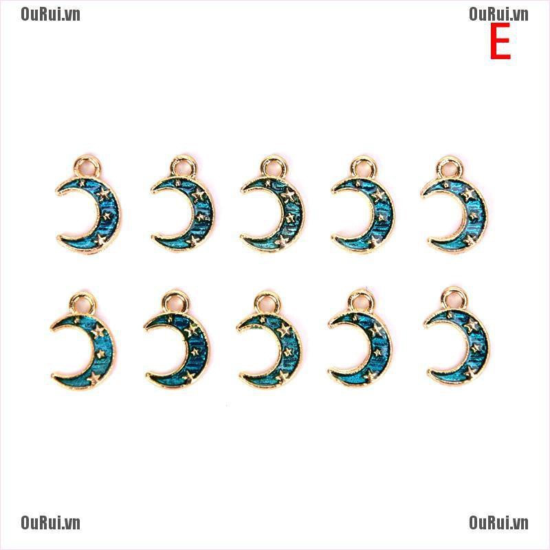 {FCC}CHARMS Set 10 Mặt Dây Chuyền Hình Vũ Trụ Độc Đáo{OuRui.vn}