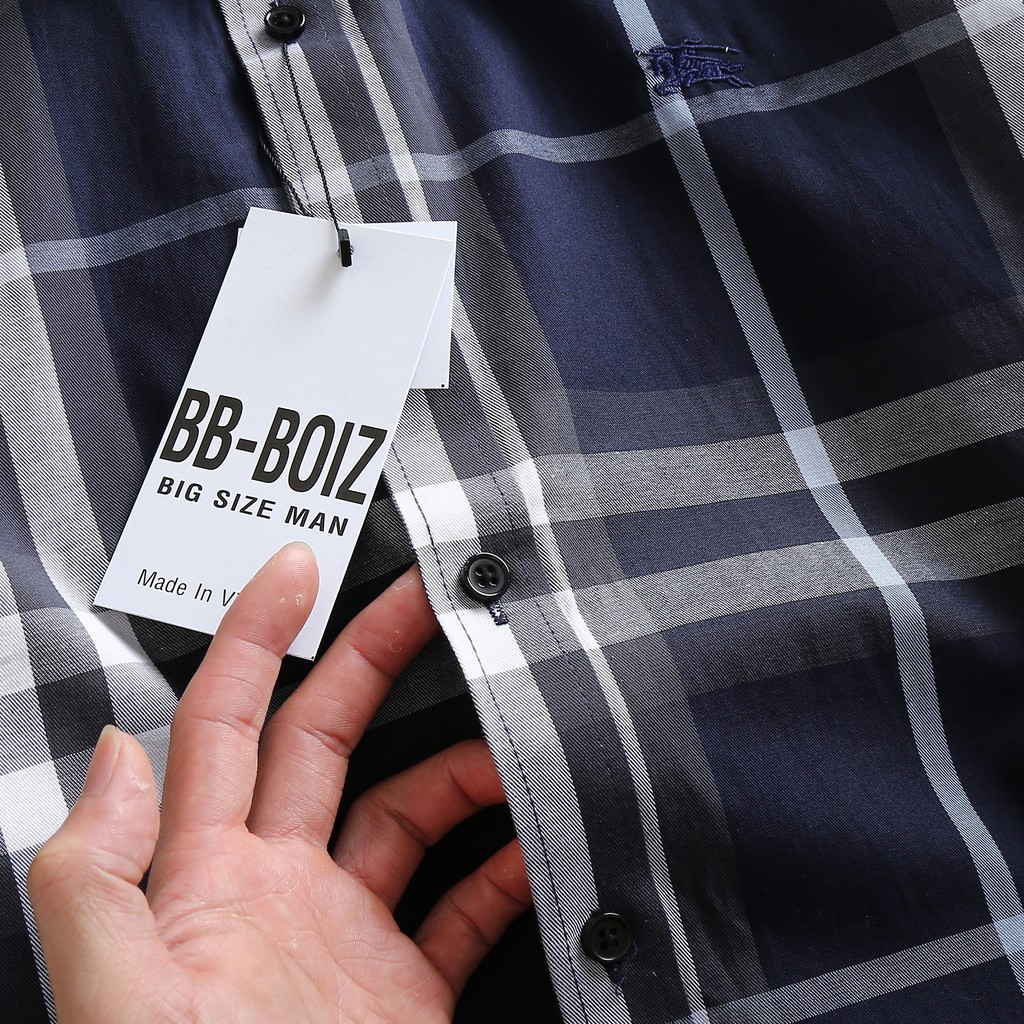 [bigsize < 125kg] ÁO SƠ MI NAM tay ngắn caro BBR BIGSIZE | BigBuy360 - bigbuy360.vn