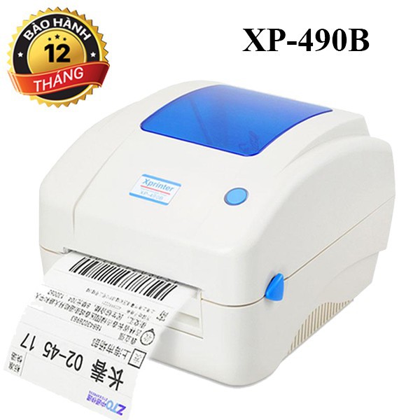 Máy in mã vạch, in tem, in vận đơn TMĐT khổ 110mm Xprinter XP-490B | BigBuy360 - bigbuy360.vn