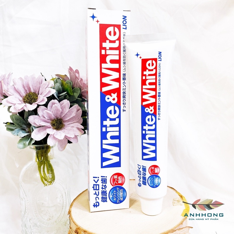 Kem Đánh Răng White &amp; White Lion 150g - Nhật