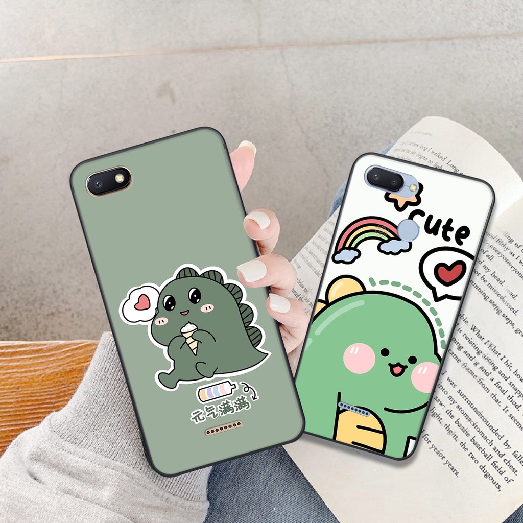 Ốp lưng Xiaomi Redmi 6 - 6A in hình khủng long cute