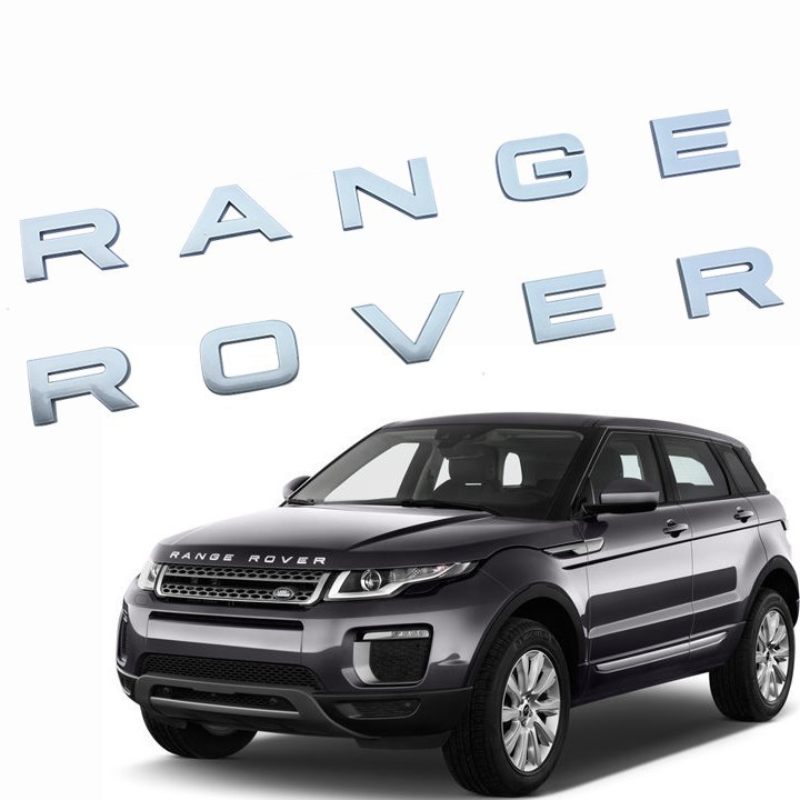 Tem RANGE ROVER chữ nổi 3D trang trí xe hơi 4 màu sang trọng