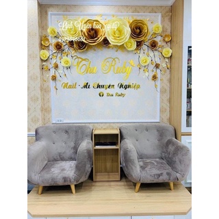 Set hoa giấy mỹ thuật đẹp chuyên trang trí spa, shop, sự kiện...ko kèm chữ , chữ giá riêng