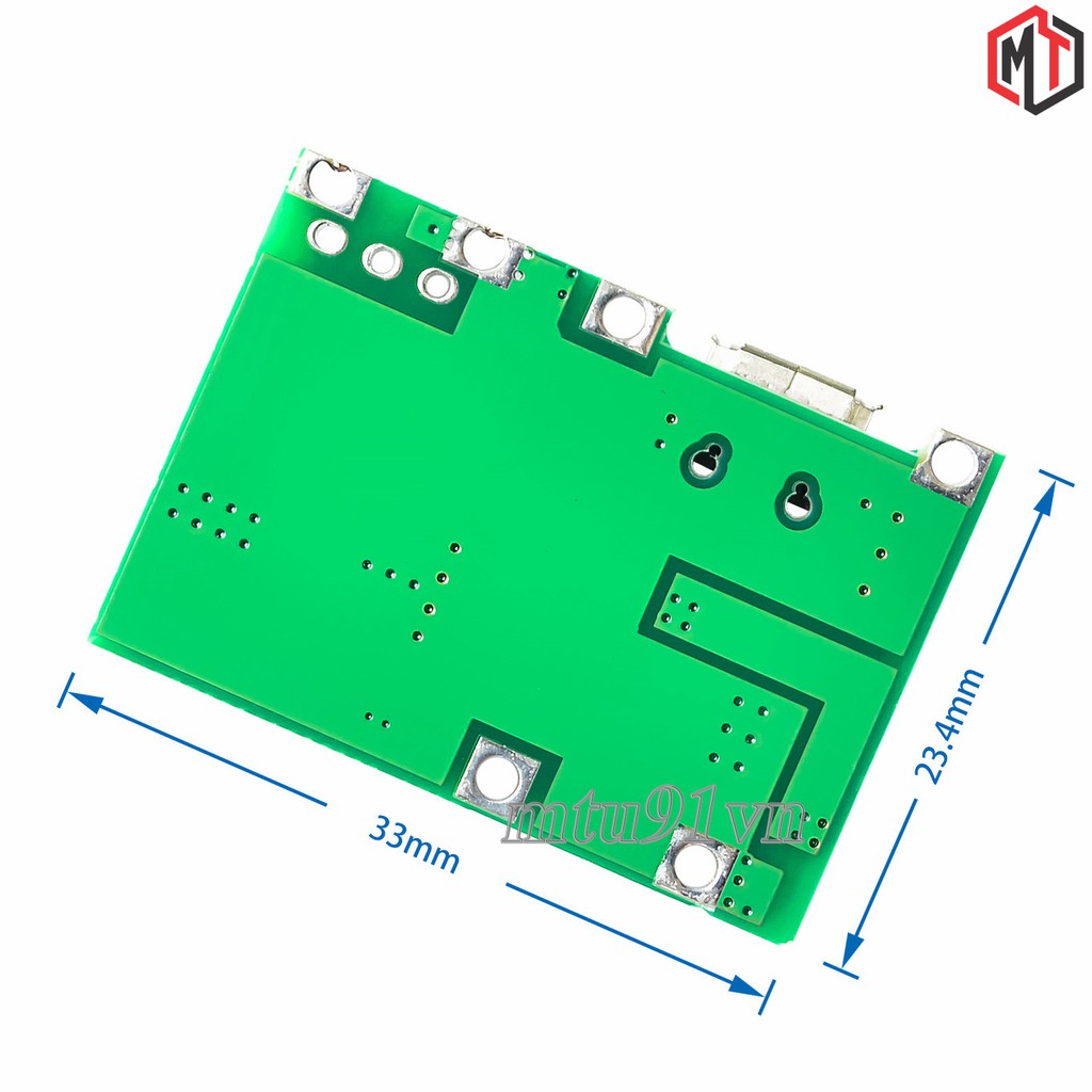 Mạch sạc pin 18650 TC4056 1S tích hợp Mạch tăng áp 2A từ 3.5V lên 25V