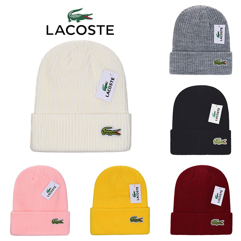 Mũ Len Thêu Chữ Lacoste Thời Trang Mùa Đông Cá Tính
