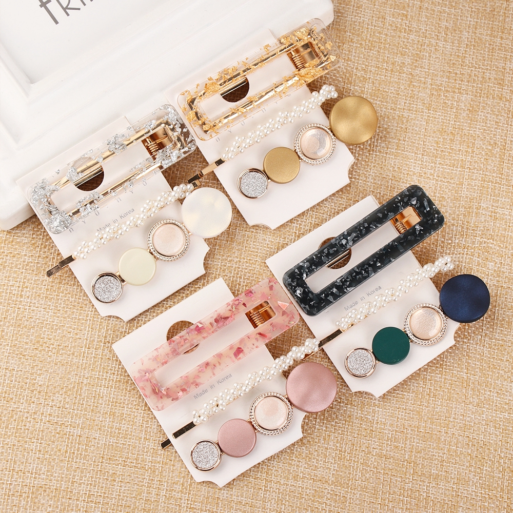 Bộ 3 kẹp tóc kiểu dáng xinh xắn thời trang cho nữ