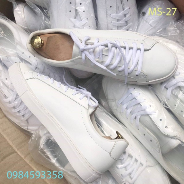 Giày Sneaker nam màu trắng VNXK da thật 100% - xả bom SIÊU SỐC