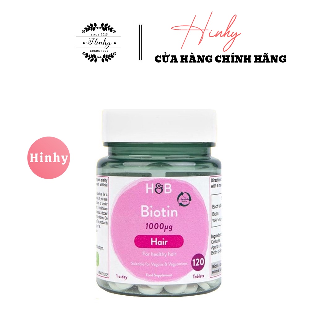 Biotin 120 Viên dưỡng dài, khỏe tóc, mọc tóc Holland & Barrett | BigBuy360 - bigbuy360.vn