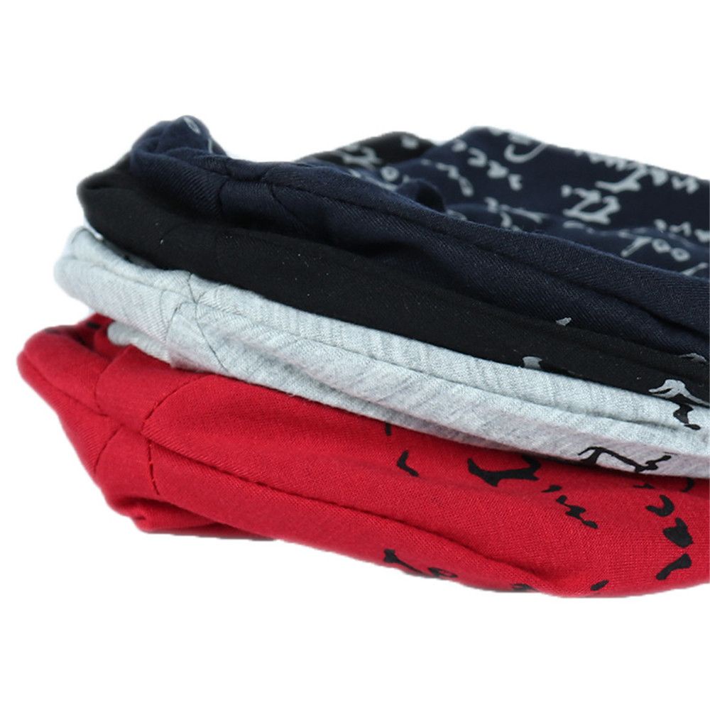 Nón trùm đầu mùa đông bằng cotton dệt kim in chữ phong cách hip hop cho nam và nữ