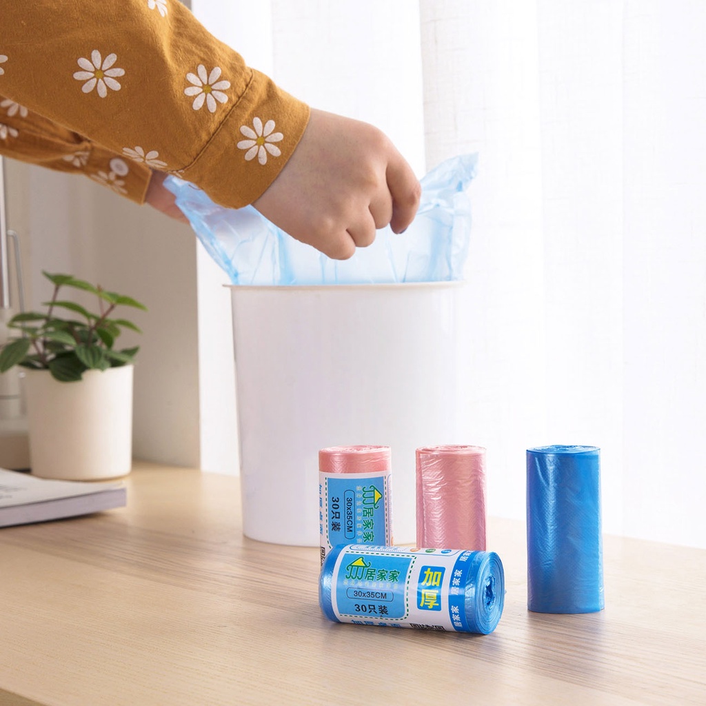 Bộ 30 Túi Đựng Rác Mini Một Lần Không Có Tay Cầm Tiện Dụng