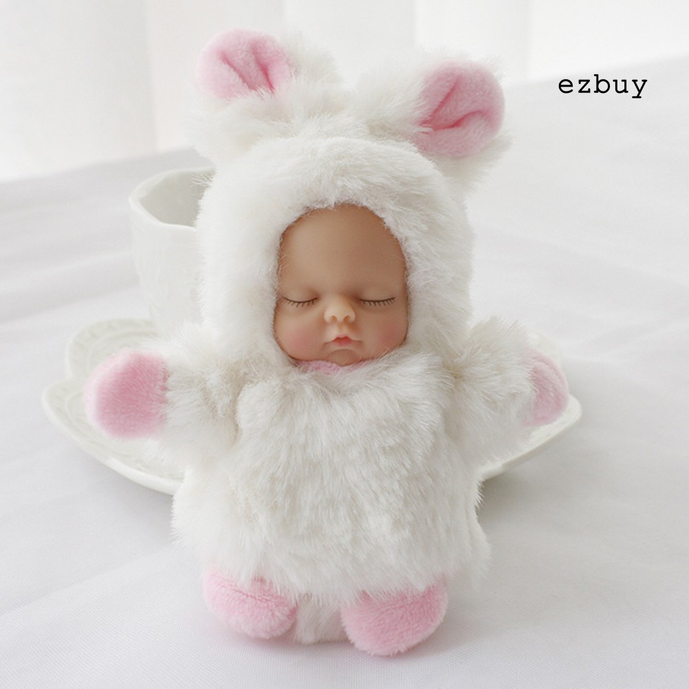 Móc chìa khóa đính phụ kiện hình em bé đang ngủ dễ thương