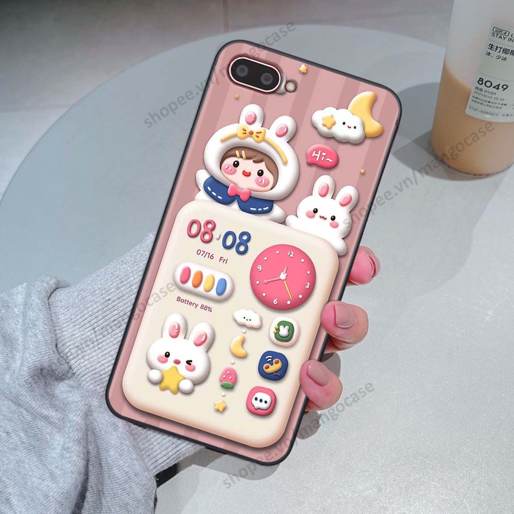 Ốp lưng Oppo A3s / A1k hình gấu, thỏ, đồng hồ cute dễ thương