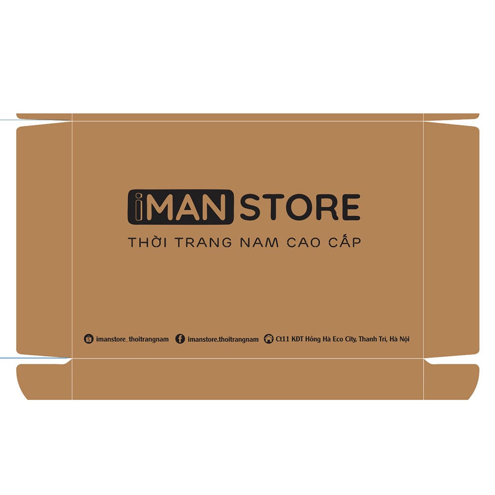 Hộp Carton Nắp Gài iMan Store, Hộp Carton Gói Hàng Áo Sơ Mi Đẹp (Kích thước 35x23x6cm)