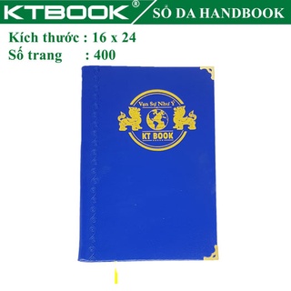Sổ ghi chép bìa da ktbook handbook cao cấp 400 trang size 16 x 24 cm ruột giấy in caro
