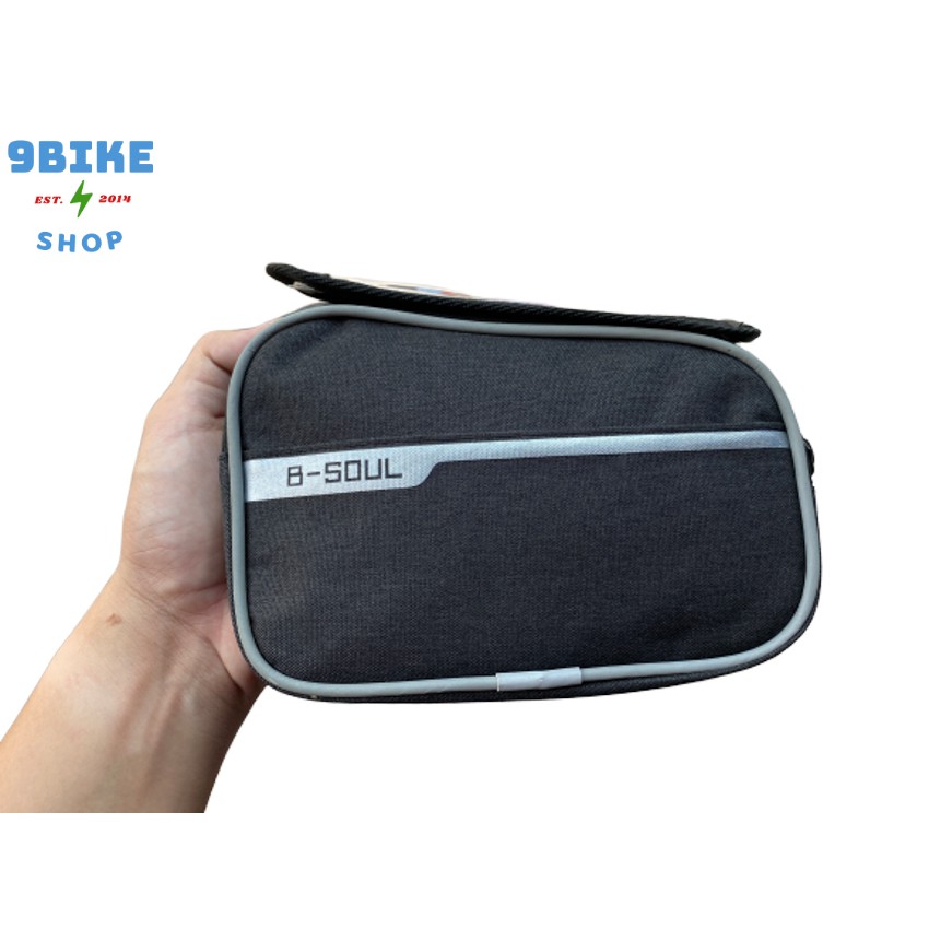 Túi treo sườn xe đạp có ngăn điện thoại B-Soul YA122-2 Màu đen