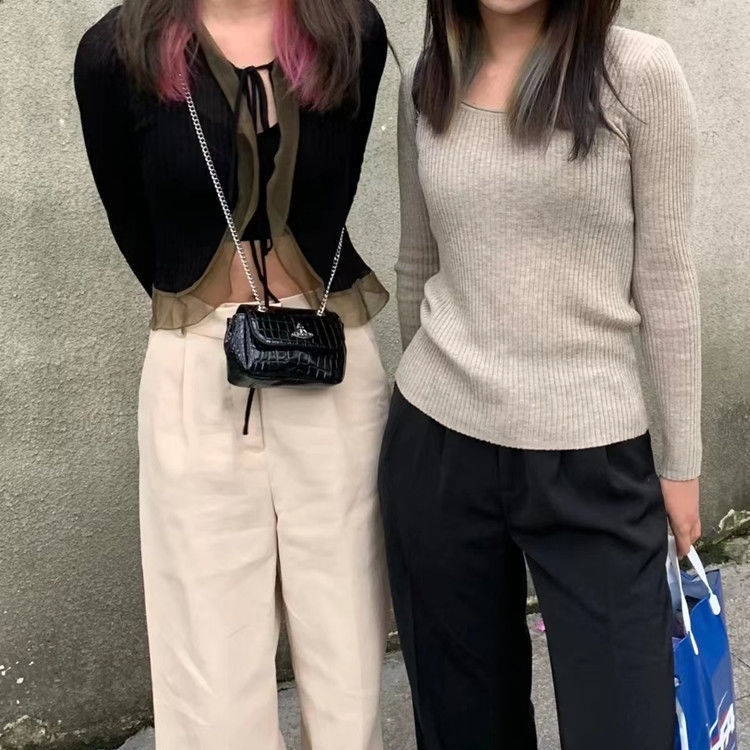 ✔■♟Túi Vuông Nhỏ Vivienne Họa Tiết Da Cá Sấu 2022 Đựng Điện Thoại Phong Cách Nhật Bản