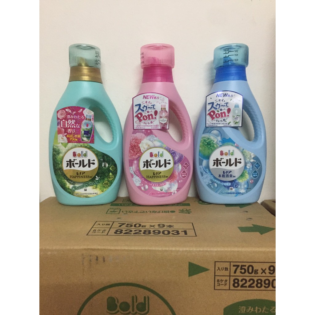 [Hỏa Tốc HN] Nước Giặt Gel Bold Chai 850g Đủ Màu hàng nội địa Nhật Bản