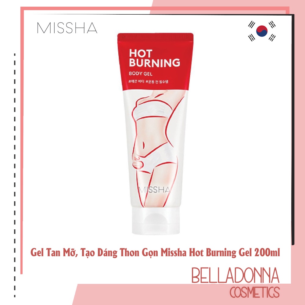 Gel Tan Mỡ, Tạo Dáng Thon Gọn Missha Hot Burning Gel 200ml