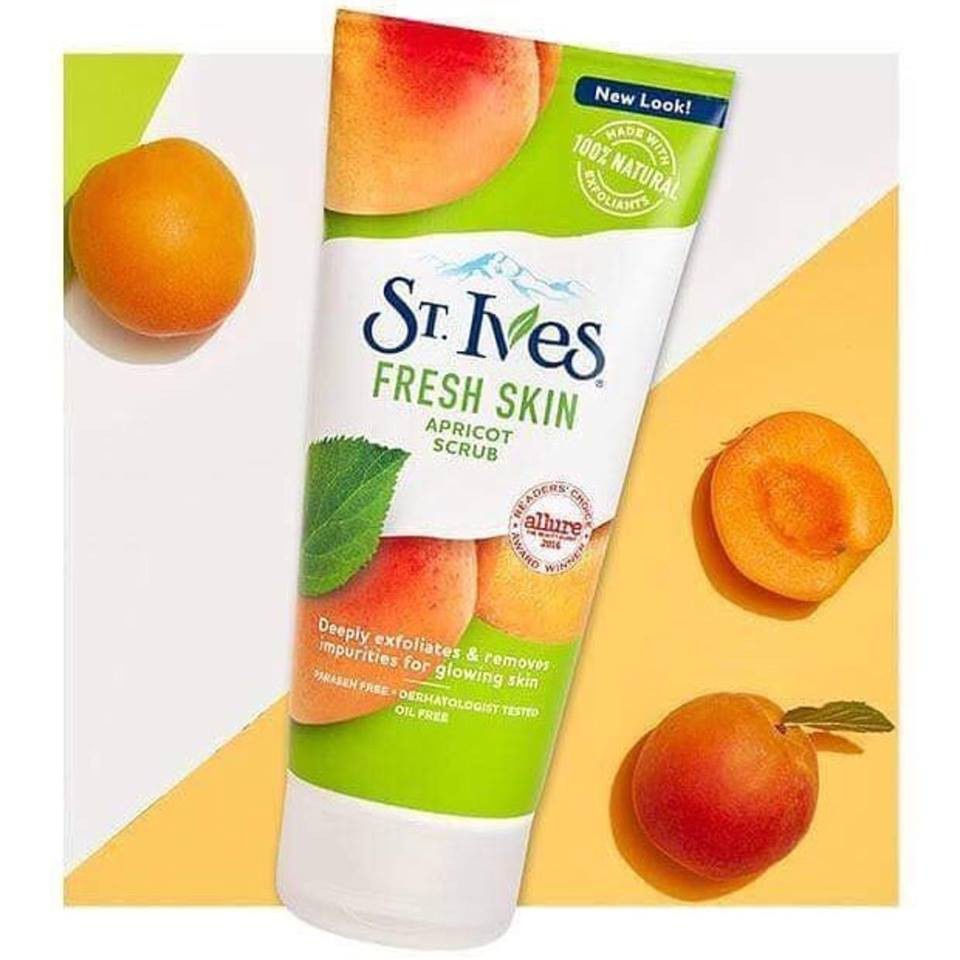 Sửa Rửa mặt St.lves Yến mạch / Trà xanh / Cam đào có hạt tẩy tế bào chết 170g - giá rẻ