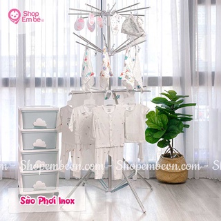 Cây treo đồ đa năng full inox thông minh gấp gọn đa năng